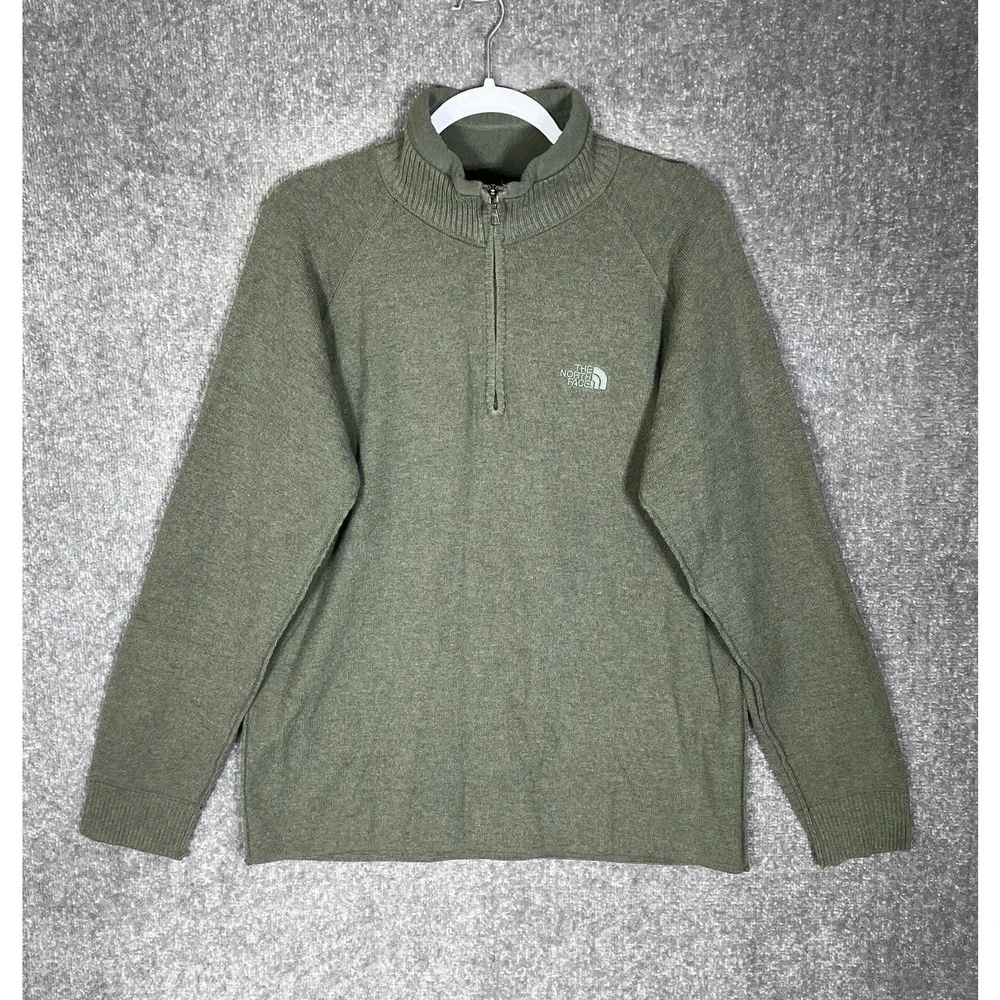 The North Face A5 Series Wool Blend 1/4 Zip Mock Neck Knit Sweater Mens‎ Size XL